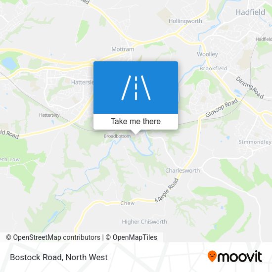 Bostock Road map