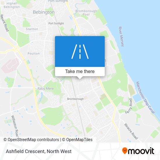 Ashfield Crescent map