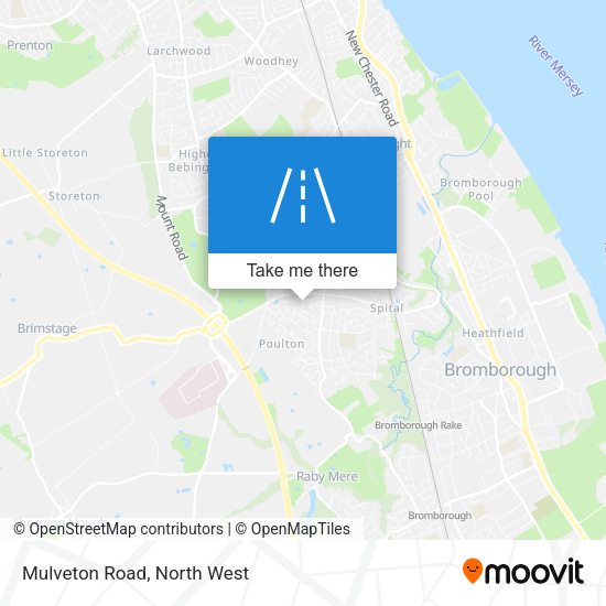 Mulveton Road map