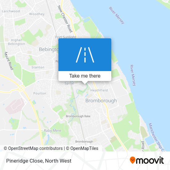 Pineridge Close map