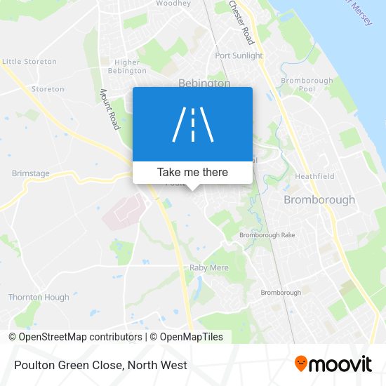 Poulton Green Close map