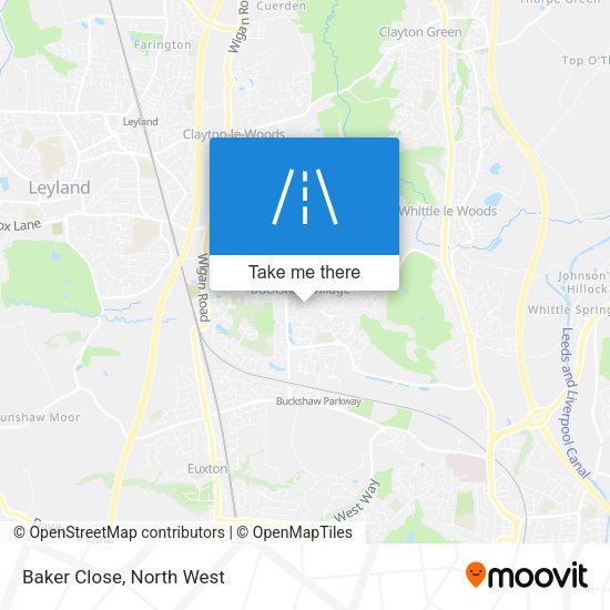 Baker Close map