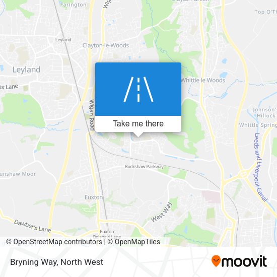 Bryning Way map