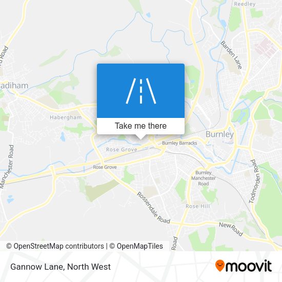 Gannow Lane map