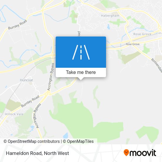 Hameldon Road map