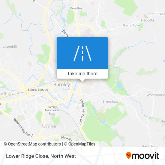 Lower Ridge Close map