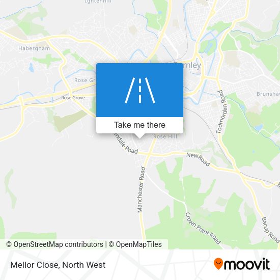 Mellor Close map