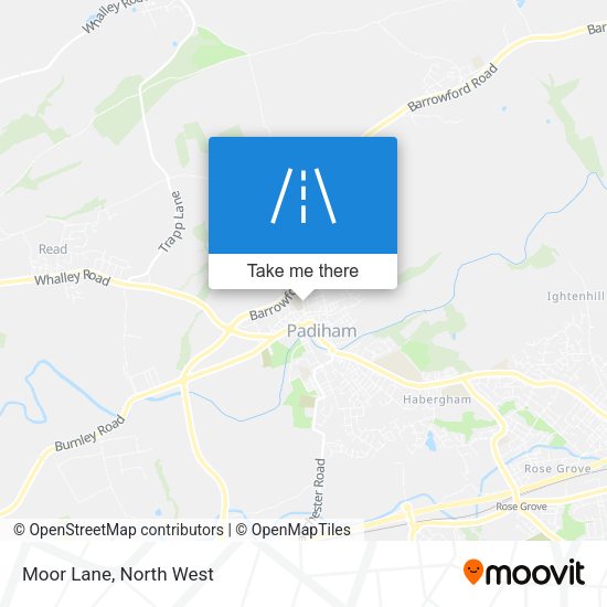 Moor Lane map