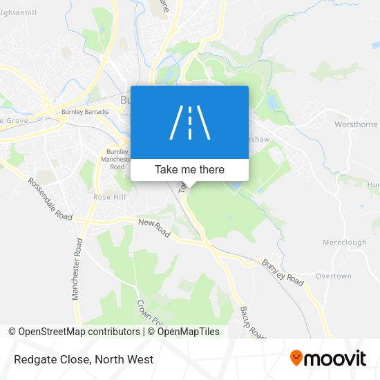 Redgate Close map