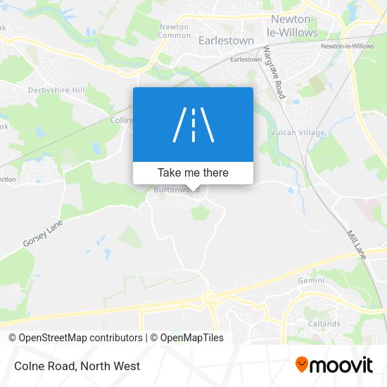 Colne Road map
