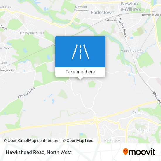 Hawkshead Road map