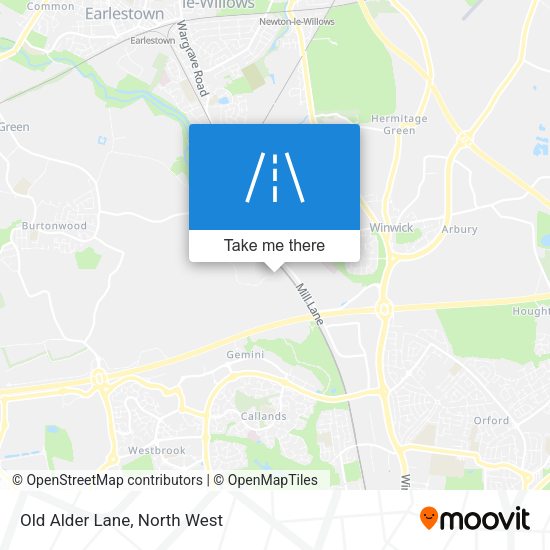 Old Alder Lane map