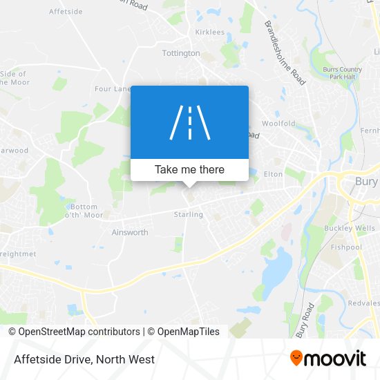 Affetside Drive map