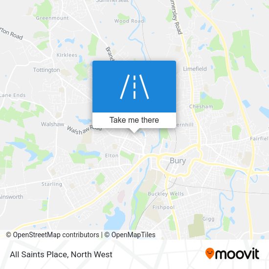 All Saints Place map