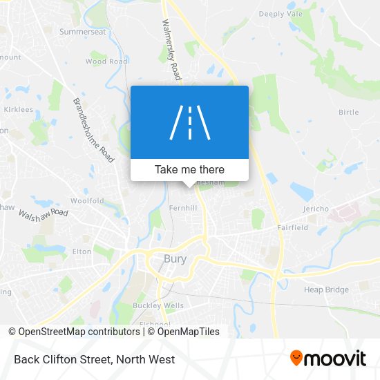 Back Clifton Street map