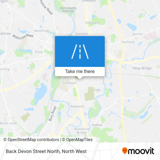Back Devon Street North map