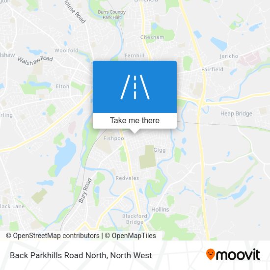 Back Parkhills Road North map