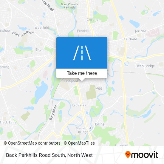Back Parkhills Road South map