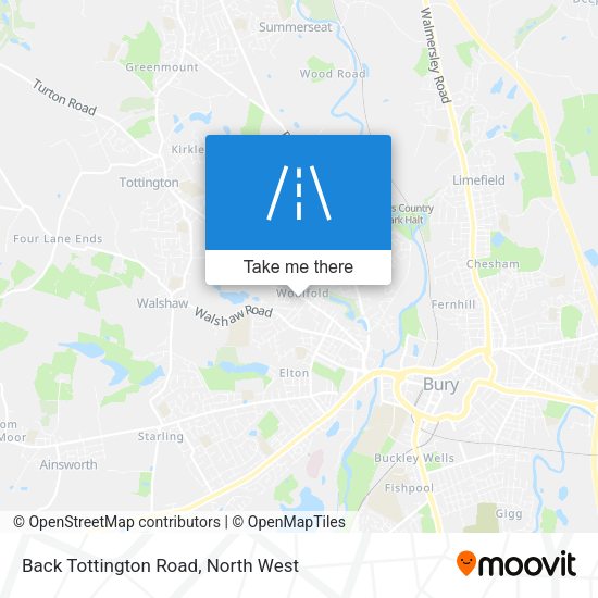 Back Tottington Road map
