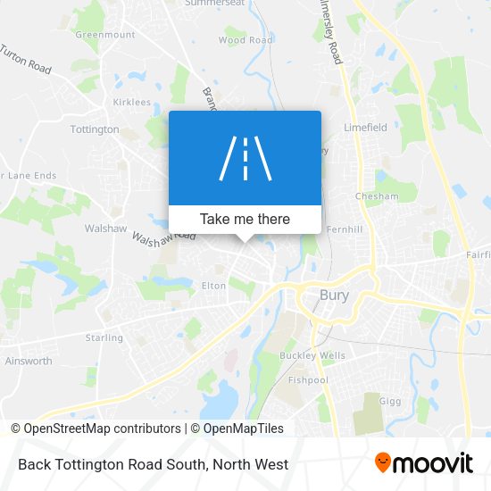 Back Tottington Road South map