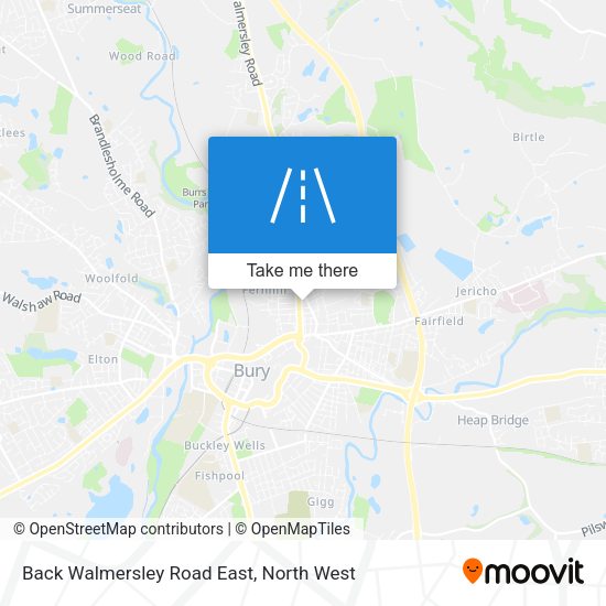 Back Walmersley Road East map