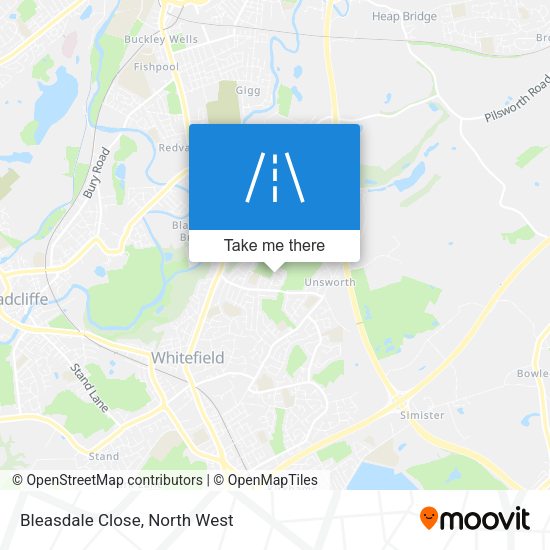 Bleasdale Close map