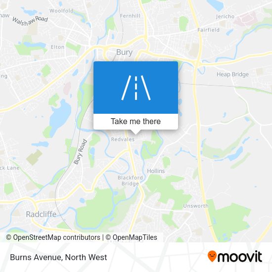Burns Avenue map