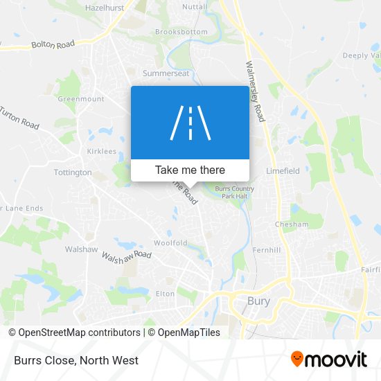 Burrs Close map