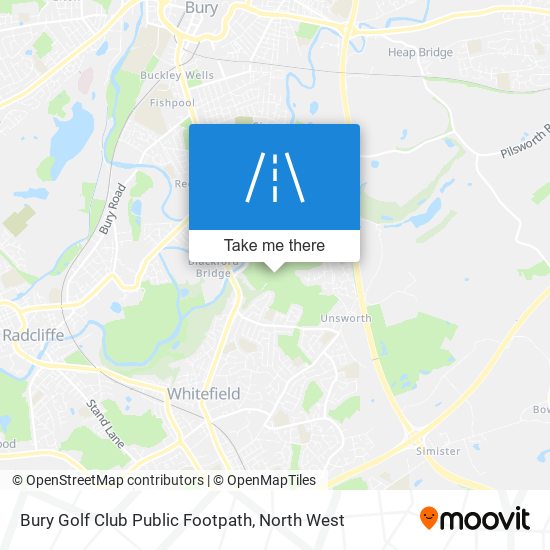 Bury Golf Club Public Footpath map