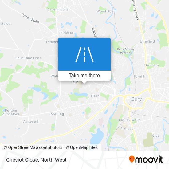Cheviot Close map