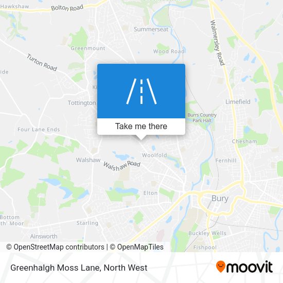 Greenhalgh Moss Lane map