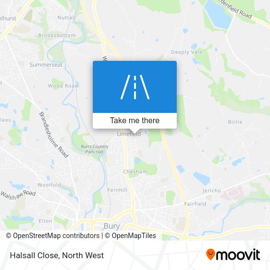 Halsall Close map