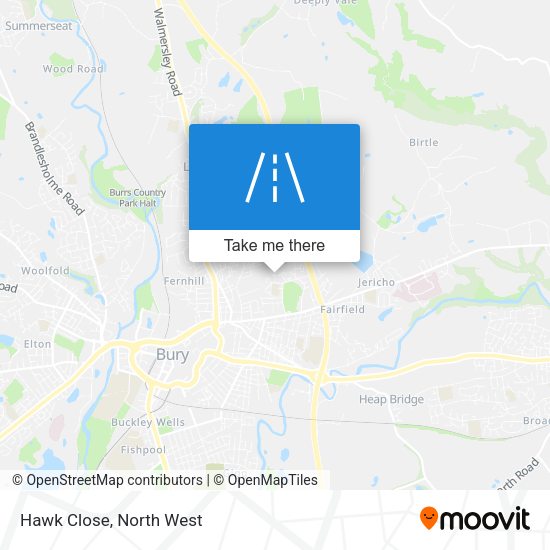 Hawk Close map
