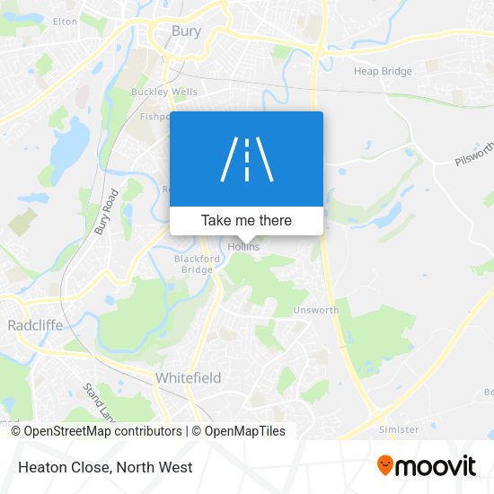 Heaton Close map