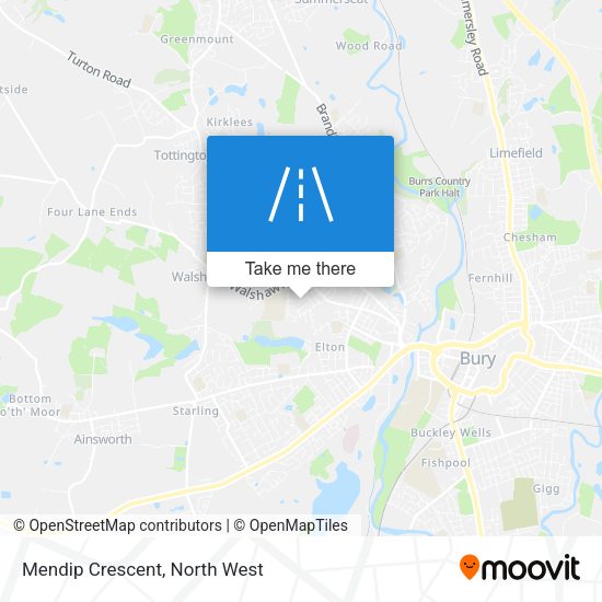 Mendip Crescent map