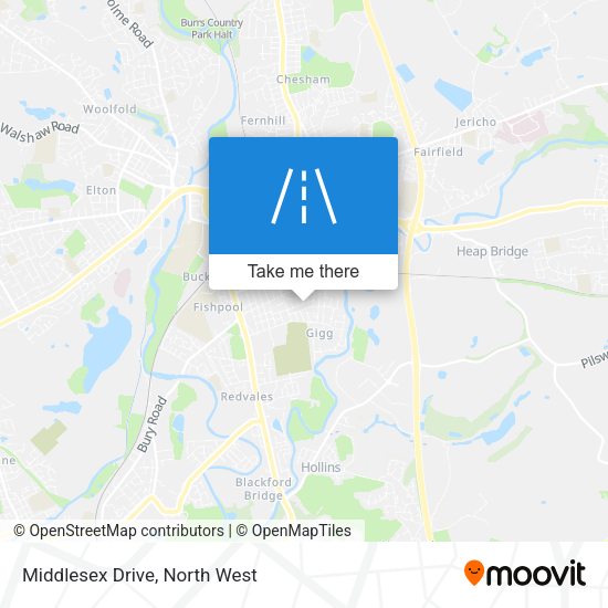 Middlesex Drive map