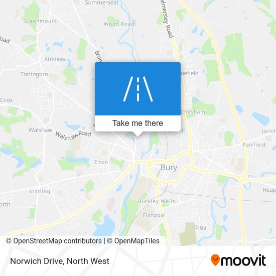 Norwich Drive map