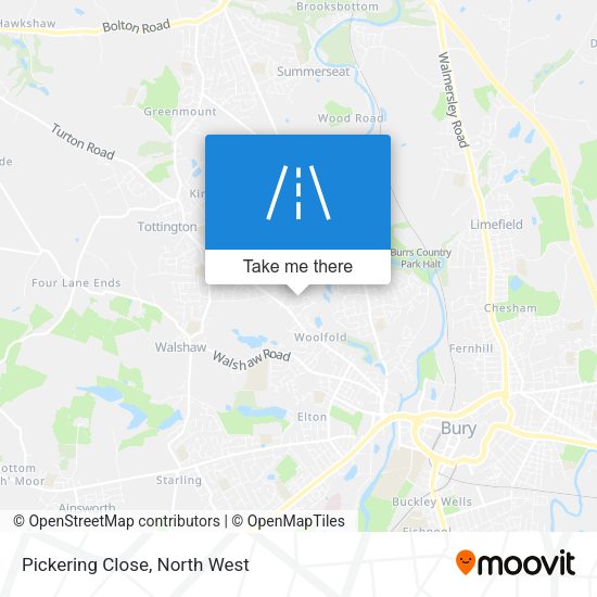 Pickering Close map