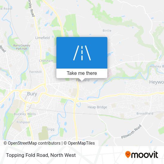 Topping Fold Road map