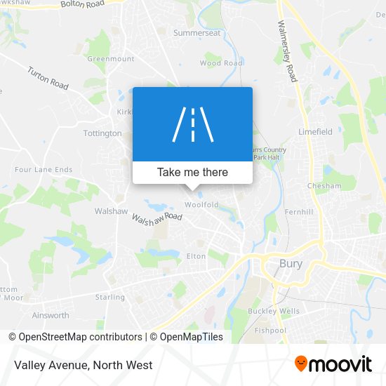 Valley Avenue map