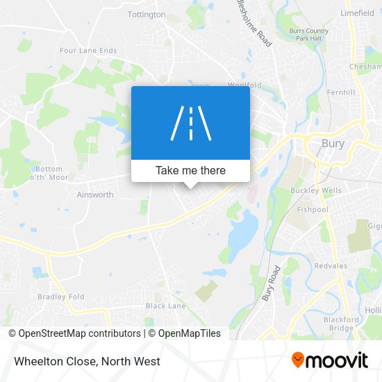 Wheelton Close map