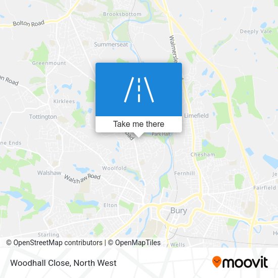Woodhall Close map