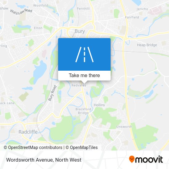 Wordsworth Avenue map