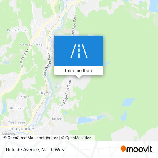 Hillside Avenue map