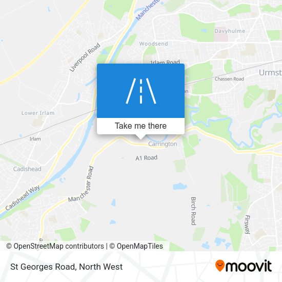 St Georges Road map