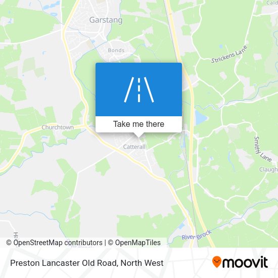 Preston Lancaster Old Road map