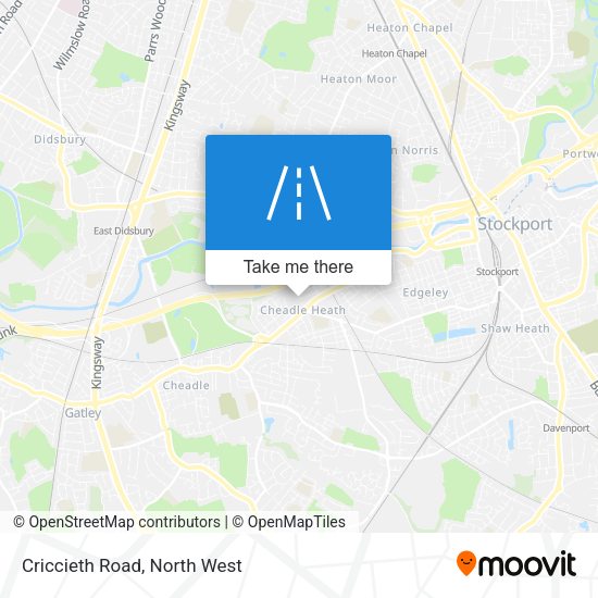 Criccieth Road map