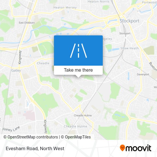 Evesham Road map