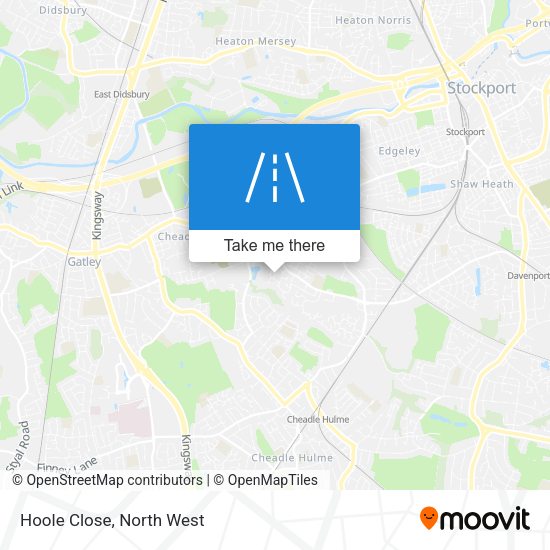 Hoole Close map
