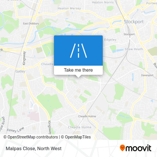 Malpas Close map